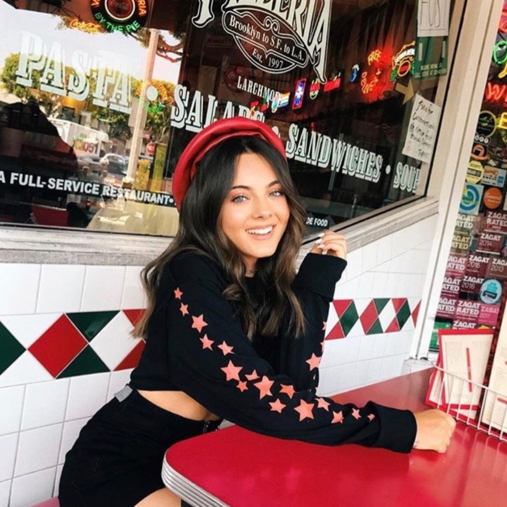 LF long sleeve star crop top